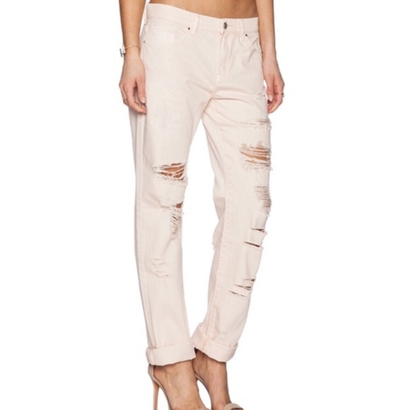 BLANK NYC Pink Distressed Boyfriend Jeans size 27 - Picture 8 of 8